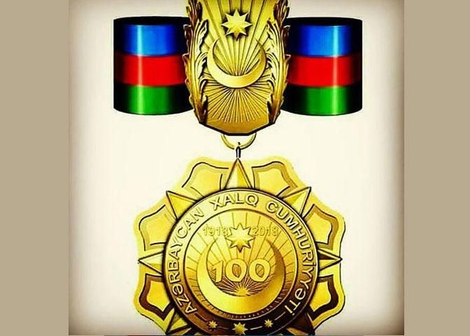 Xalq Cümhuriyyətinin 100 illiyi medalı təqdim olundu
