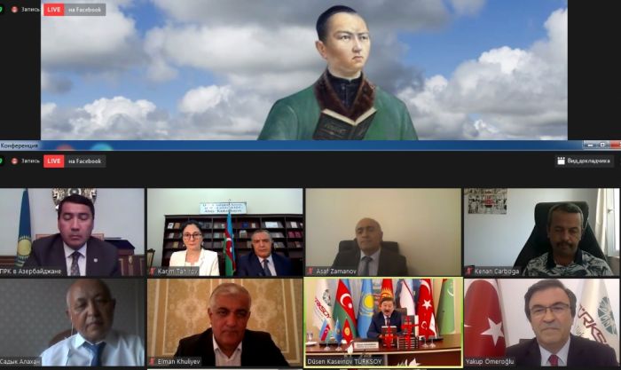 Milli Kitabxana Abay Kunanbayevin 175 illik yubileyinə həsr olunmuş videokonfransda iştirak edib