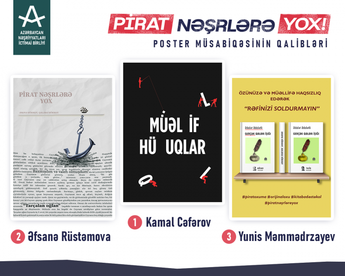 “Pirat nəşrlərə yox!” poster müsabiqəsinin qalibləri mükafatlandırıldı