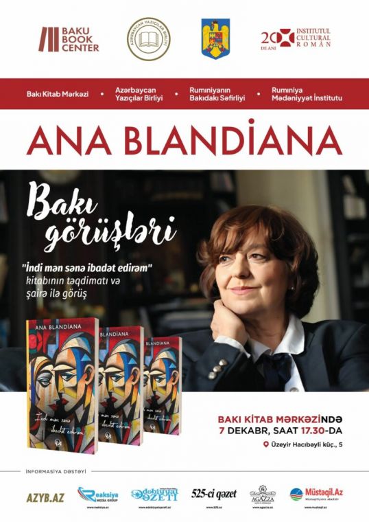 Dünya şöhrətli rumın şairi Ana Blandiana Bakıya gələcək