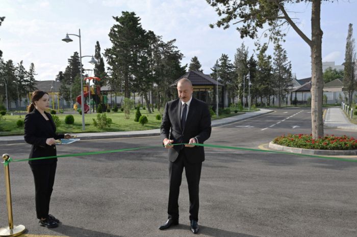 Prezident Səməd Vurğun adına Yaradıcılıq Evinin açılışında iştirak edib