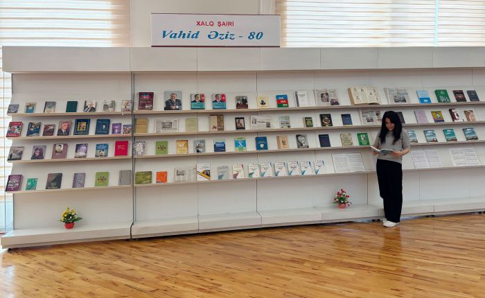Milli Kitabxanada “Xalq şairi Vahid Əziz – 80” adlı ənənəvi kitab sərgisi istifadəçilərə təqdim olunub
