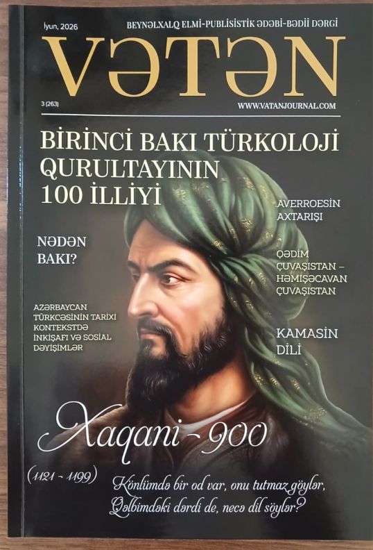 "Vətən" Uluslararası elmi-publisistik ədəbi-bədii dərgisinin növbəti sayı işıq üzü görüb